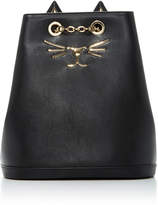 Thumbnail for your product : Charlotte Olympia Mini Feline Leather Backpack