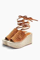 Thumbnail for your product : Topshop WEEKEND Tan Leather Wedges
