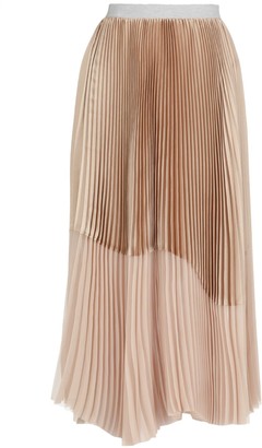 Nude Pleated Skirt | Shop the world’s largest collection of fashion ...