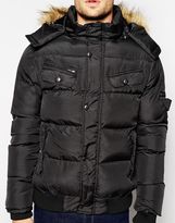 Thumbnail for your product : Blend Quilted Jacket Detatchable Hood
