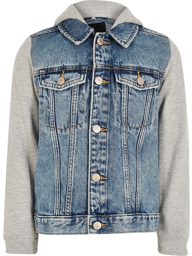 boys hooded denim jacket