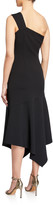 Thumbnail for your product : Shoshanna Eonia One-Shoulder Jet Midnight Stretch Crepe Gown