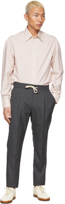 Brunello Cucinelli Pink & Off-White Basic Fit Shirt