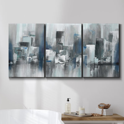 Orren Ellis Wintery Horizon III - Multi Piece Framed Canvas