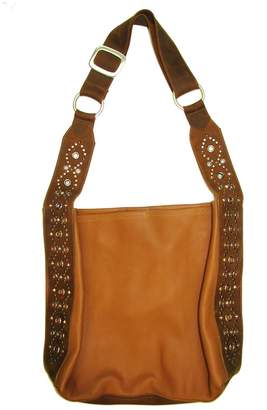 Leather Rock Studded Hobo Bag