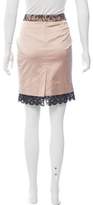 Thumbnail for your product : Flavio Castellani Lace-Trimmed Knee-Length Skirt w/ Tags