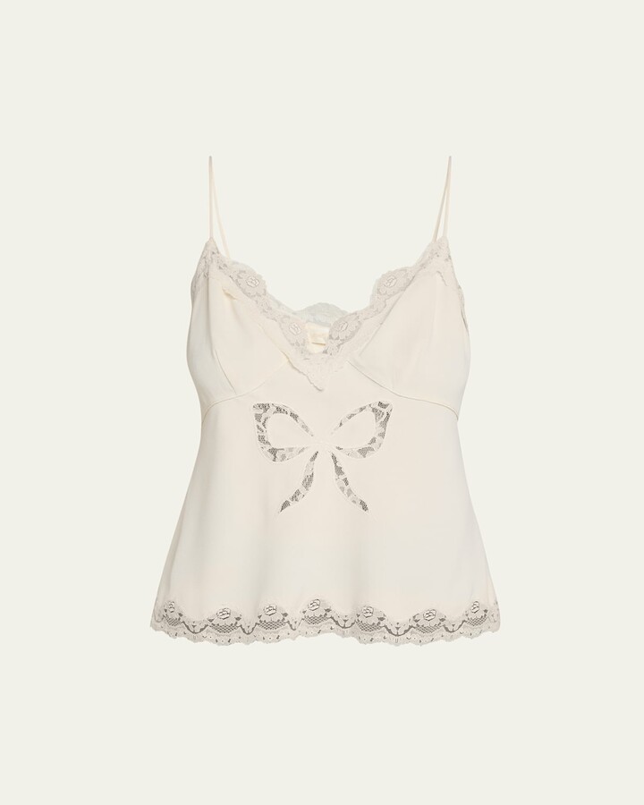 LoveShackFancy Fox Bow Cami Top