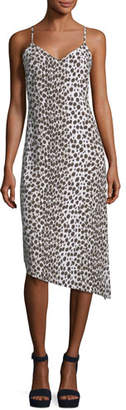 Club Monaco Paz Sleeveless V-Neck Slim Printed Midi Dress