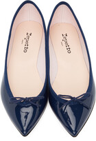 Thumbnail for your product : Repetto Navy Patent Brigette Ballerina Flats