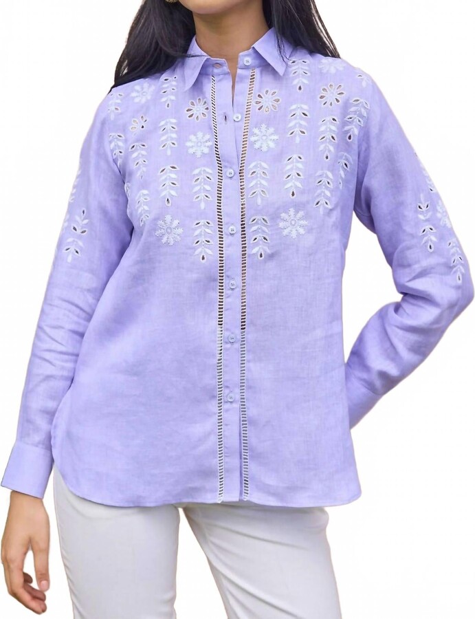 Bella Tu Aster Classic Shirt In Violet