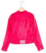 Thumbnail for your product : Miss Blumarine Girls' Satin Bomber Jacket