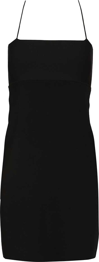 Alexander Wang Slip Dress With Logo Dresses Black