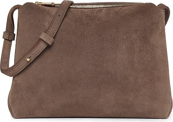 KHAITE Women's Medium Lina Suede Crossbody Bag - Cedar
