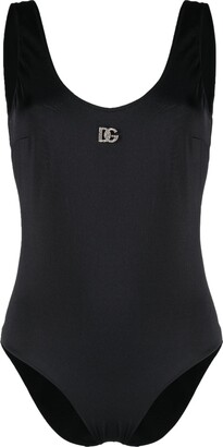 Dolce & Gabbana Logo-Plaque Swimsuit