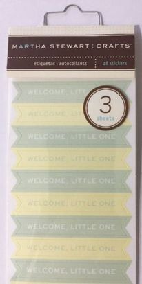 Martha Stewart Welcome Little One-green Stickers (48pc)martha Stewart•newborn•little Girl/boy••