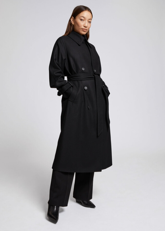 And other stories Relaxed Wool Belted Trench Coat ShopStyle