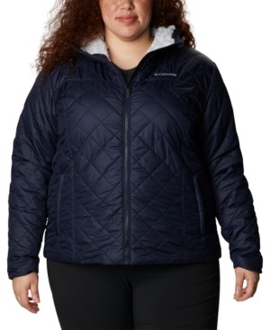 plus size columbia copper crest hooded quilted jacket