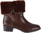 Thumbnail for your product : Halston H By H by Leather Ankle Boots with Faux Fur - Caroline