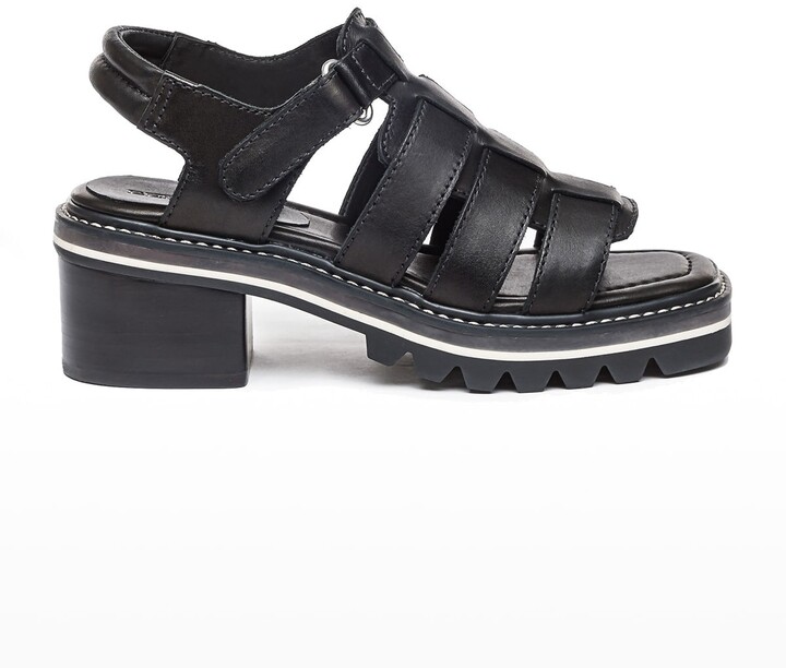 black fisherman sandals womens