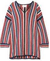 Thumbnail for your product : Eleven Paris SIX Marlina Crocheted Pima Cotton Tunic - Red
