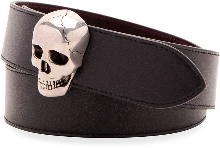 Alexander mcqueen skull buckle belt Clearance