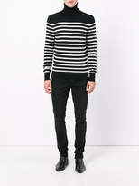 Thumbnail for your product : Saint Laurent striped roll neck jumper