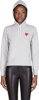Thumbnail for your product : Comme des Garcons Play Heathered Grey Emblem Hooded Sweater