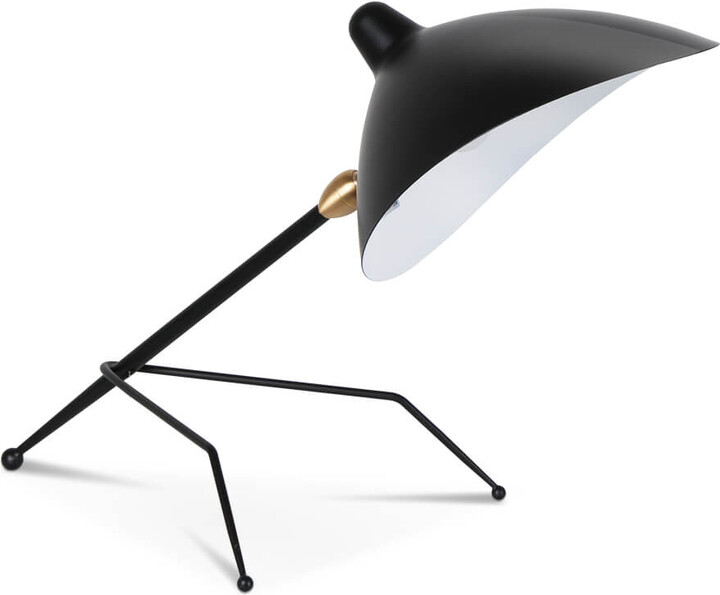 Serge Mouille Tripod Desk Lamp Black
