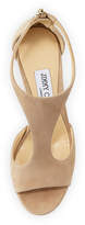 Thumbnail for your product : Jimmy Choo Lana Suede T-Strap 100mm Sandals