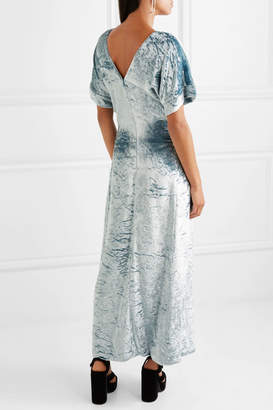 Sonia Rykiel Crushed-velvet Maxi Dress - Blue