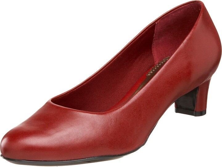 3 inch red pumps