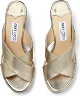 Thumbnail for your product : Jimmy Choo Dovina metallic strap wedge sandals