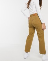 Thumbnail for your product : Levi's Ribcage straight leg ankle grazer jeans in tan