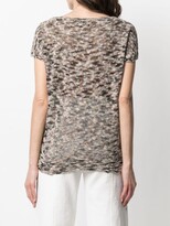 Thumbnail for your product : Snobby Sheep open knit cotton-blend T-shirt