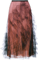Valentino - jupe mi-longue plissée - women - Soie/Spandex/Elasthanne - 44