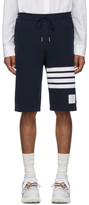 Thumbnail for your product : Thom Browne Navy 4-Bar Classic Sweat Shorts