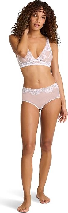 Commando Double Take High Rise Bikini Women's Underwear White : SM (4-6), Elastane/Nylon