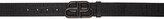 Thumbnail for your product : Balenciaga Black & Gunmetal Croc Large BB Buckle Belt