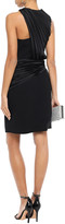Thumbnail for your product : VVB Layered Bow-detailed Pleated Twill And Crepe Dress
