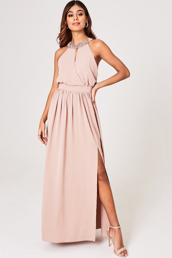 mink pink bridesmaid dresses