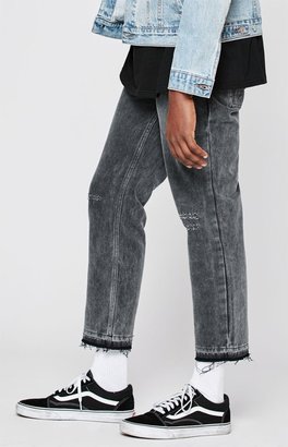 PacSun Slim Cropped Washed Black Jeans