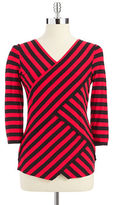 Thumbnail for your product : Vince Camuto Petite Striped Bandage Shirt