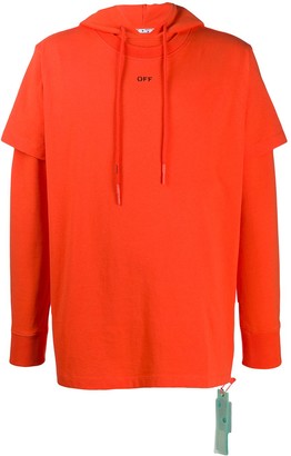 off white hoodie orange black