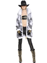 Thumbnail for your product : Philipp Plein Lurex & Wool Blend Sweater With Fox Fur