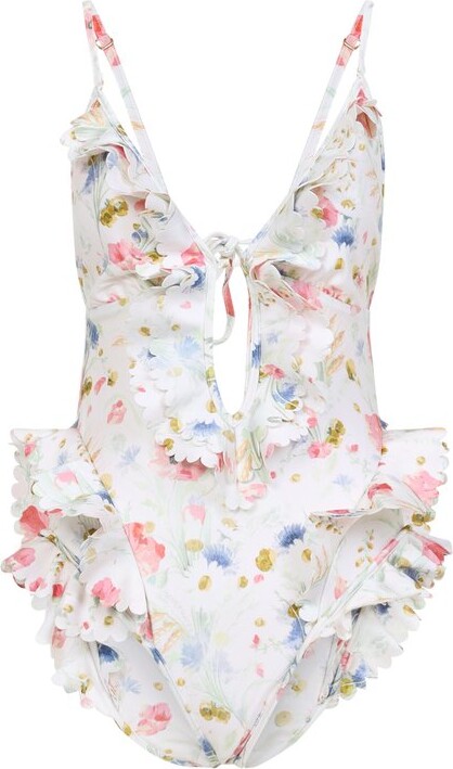 Zimmermann Lucky Waterfall Frill One-Piece Swimsuit