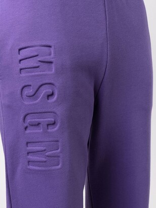 MSGM Embossed-Logo Track Pants