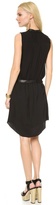 Thumbnail for your product : Alice + Olivia Berk Leather Combo Shirtdress