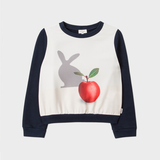 Paul Smith Girls' 7+ Years Navy 'Rabbit-Shadow' Print Sweatshirt