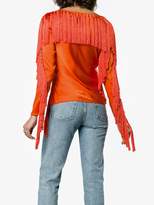 Thumbnail for your product : Diane von Furstenberg V-neck fringed blouse