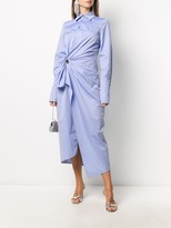 Thumbnail for your product : ATTICO Side Ruched Detail Shirt Dress